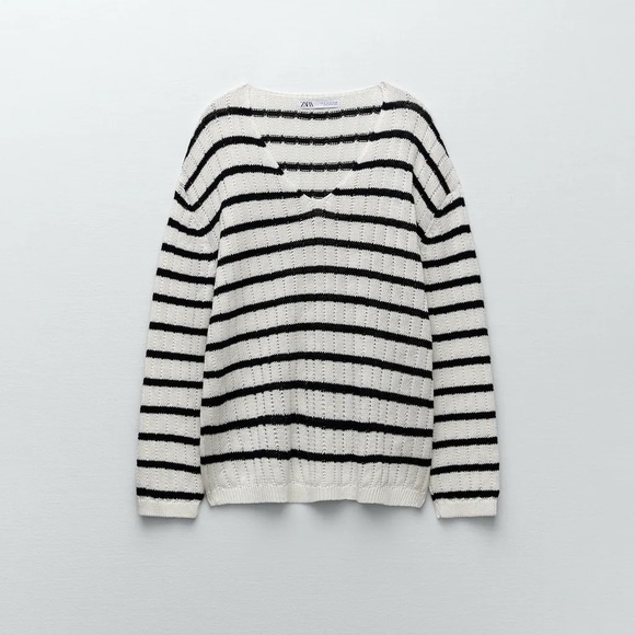 Zara linen blend knit sweater - Picture 7 of 10